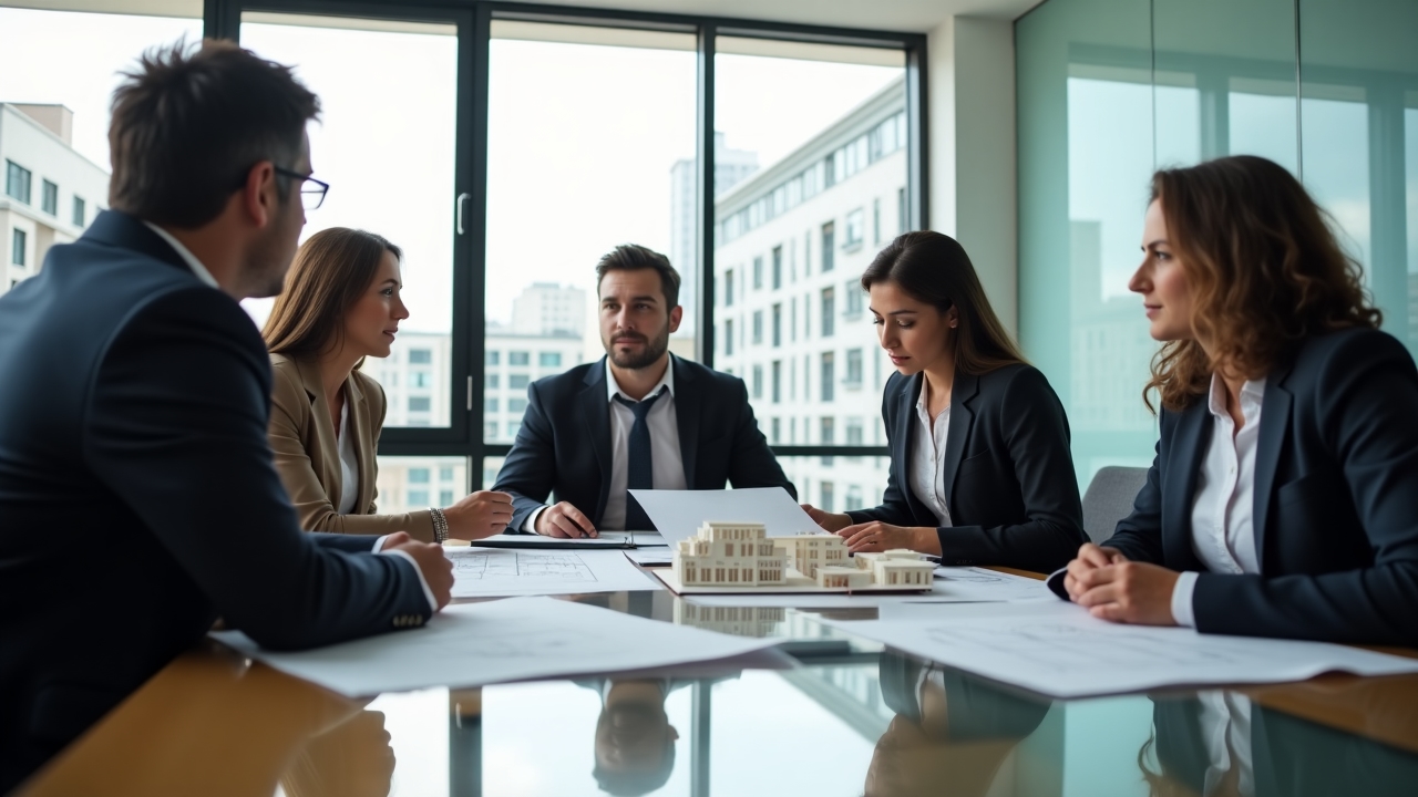 Annuitypq professionals analyzing construction plans